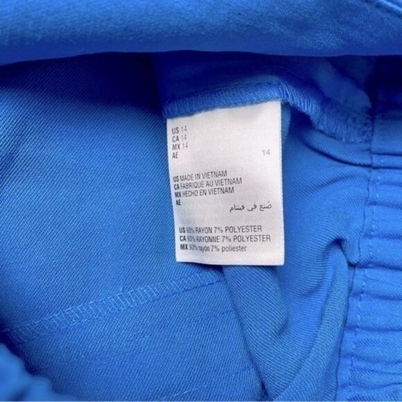 Blue Elastic Waist Jogger Pants 14 - Picture 6 of 7